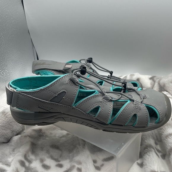 Eddie Bauer Mary River-leather, grey & Teal size 9 - Picture 4 of 9